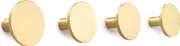 Modern Wall Hooks Made from Solid Brass. Ideal Purse Wall Hanger, Perfect for Coats, Jackets, Hats, Scarfs, Bags, Backpacks and More. Pack of 4 Decorative Coat Hooks (Round)