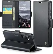 Phernykas for Samsung Galaxy S24 FE Wallet Case with Card Holder, Kickstand RFID Blocking Magnetic Closure Shockproof Protective PU Leather Case for S24 FE Flip Case Wallet - Black