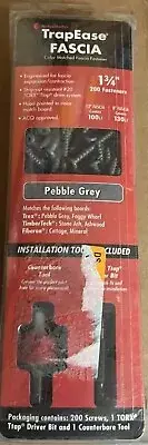FastenMaster TrapEase Fascia 1 3/4" Decking Screws Pebble Grey 200 Ct Tools 779F