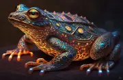 Frog Toad UV tapestry, Blacklight Reactive, Psychedelic Tapestry, Trippy Art