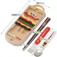 現貨 日本製  漢堡餐具-三件組 BURGER CONX ｜環保餐具盒 筷子叉子湯匙 兒童餐具 抗菌 富士通販