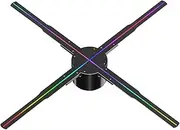50cm/19.7in 3D Holographic Projector Bar Restaurant Christmas Holiday Decoration Fan Screen LED Holographic Advertisement Sign Lights Festival Advertising Display