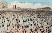 Can You Find Me in the Crowd of Bathers, Coney Island, NY Vintage PC