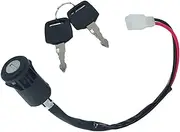 Ignition Key Switches 2 Wire Plug Ignition Lock Switch Key for Motorcycle Electric Mini Moto Dirt Pocket Bike ATV Quad Go Kart E-Bike Scooter Ignition Barrel Key Switch