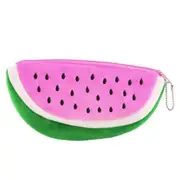 3PCS Cute Watermelon Shape Plush Pencil Bag(Pink)