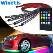 4x RGB LED Light Strips Car Truck Underbody Under Glow Neon Tube Remote Control