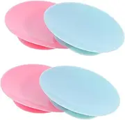 Ciieeo 4pcs Baby Bowl Suckers Silicone Double Sided Suction Cup Non-Slip Kids Tableware Holder Baby Plate Fixing Tools