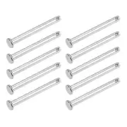 Clevis Pin 4mmx40mm 10Pcs Single Hole Flat Head 304 Stainless Steel Fastener Pin