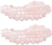 Beatifufu 2pcs Jade Eye Mask Jade Eye Patch Rose Quartz Eye Mask Sleeping Eye Shade Jade Sleep Mask Cooling Ice Eye Masks Rabbit Cake Stand Sleep Eye Mask Eye Mask for Sleeping Pink