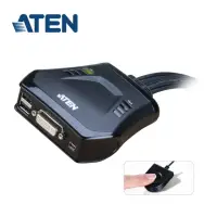 在飛比找momo購物網優惠-【ATEN】2埠 USB DVI KVM 多電腦切換器(CS