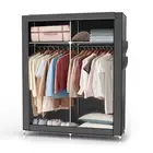 Portable Closet 108x170x45 cm Fabric Wardrobe Canvas Camping Folding Wardrobe