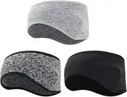 [MOBUTOFU] 3pcs Headband for Running Stretchy Men Headband Ear Band for Men Fleece Lined Winter Running Ear Band Covers Sport Warmer Cold Weather Sports Cold Fleece Fabric