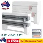 Food Wrap Dispenser Cutter Foil Cling Film Storage Holder Kitchen Wall Mounted