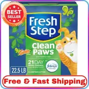Fresh Step Clean Paws Cat Litter, Low-Tracking Clumping Litter 22.5 lbs