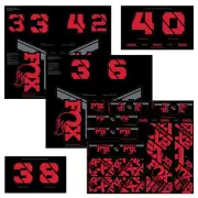 Fox Shox Custom Decal Kit, Red 803-01-739