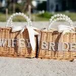 BRIDE MRS WIFEY BAG BOHO RUSTIC BEACH POOL BOAT YACHT LAKE B