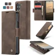 For Samsung Galaxy Z Fold 6 5 4 Leather Wallet Case Magnetic Flip Stand Cover