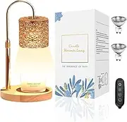 Candle Warmer Lamp with Timer Dimmer, Adjustable Height Candle Warmer, 4 Level Temparature Candle Lamp, Gifts for Women, Housewarming Gifts, Wax Melting Lamp for Vintage Bedroom Home Decor