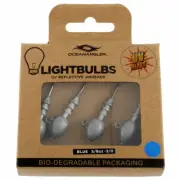 Ocean Angler Light Bulb UV Jig Heads Blue 5/8oz Qty 4