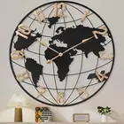 36 Inch Extra Giant Oversized Black Metal Wall Clock,Large Modern Decorative Sil