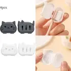 4Pcs Cat Shape Toothbrush Head Case Toothbrush Protective Cap Bathroom Supplies