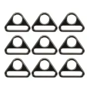 Triangle D Rings, 12 Pcs 1 Inch Triangle Buckle Adjuster, Black