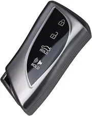 Sleek Metallic Silver Black(Titanium Color) Key Fob Cover for Lexus ES300h ES350 LC500 LC500h LS500 LS500h NX350 NX250 NX350h GX460 GX550 LS500 RX350 RX500h