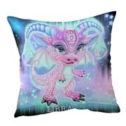 Cute Girly Libra Lil Dragon Cushion Cover