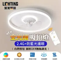 在飛比找PChome24h購物優惠-（聚美照明）72W 3-5坪風扇燈 APP智能無極遙控 LE