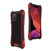 For Iphone 11 Pro Max Amira Shockproof Dustproof Metal Protective Case(Black Red)