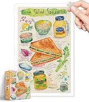 PieceRelax Plastic Jigsaw Puzzles for Adults 1000 Pieces - Lucile Prache - Tuna Salad Sandwich Most Satisfying Table Games and Gifts No Puzzle Mat Required [H3338]