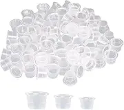 Disposable Tattoo Ink Cups, 300Pcs Plastic Pigment Ink Caps, Small Makeup Container Cap Tattoo Accessory, Supplies, Kits