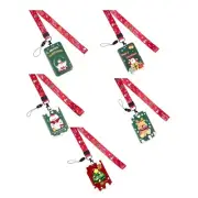 Christmas Neck Strap Card Holder Neck Lanyard Snowman Key Badge Lanyard