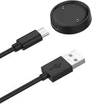 NOUKAJU Charger for Amazfit Active 2, Magnetic USB Charging Cable 3.28ft/1m,Charger Cable Replacement for Amazfit Active 2 Smart Watch 44mm(Black)