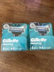 (2) Gillette Mach3 Men's Razor Blade Refill Cartridges - Pack of 4