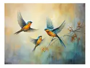 Three Birds Canvas Print