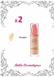 BULK 2 X BOURJOIS PARIS HAPPY LIGHT FOUNDATION 50 PORCELAIN