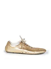 Prada Sport Gold Lace Up Trainers