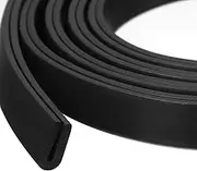 uxcell U Channel Edge Trim, 3.3ft Length Rubber Guard Seal Strip Edge Protector Round Type Fit for 0.5-1mm Edge, (5/32" W x 23/64" H) Black