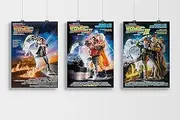 OMG Printing Back To The Future Trilogy Poster Set Poster/Print/Picture Satin Photo Paper - A3 Set