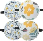 MINAOLULUS 4Pcs Wrist Pin Cushion Wearable Sewing Pin with Eye Catching Patterns Convenient Organizer for Seamstress and DIY Projects