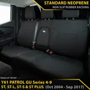 Nissan GU Patrol Y61 Wagon - Series 4 to 9 - ST, ST-L & ST Plus - GP4 Neoprene 2nd Row Seat Covers (In Stock)
