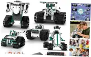 Technique Car Building Blocks Set, 13in1 Remote & APP Control Tracked Green