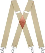 [MENDENG] Suspenders for Men Vintage Bronze Snap Hooks Adjustable Braces Groomsmen