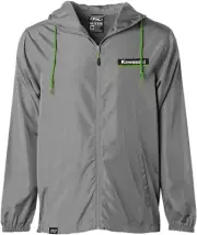 Factory Effex Kawasaki Mens Windbreaker Jacket Charcoal