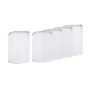 5 Pcs Aquarium Filter Media Bags with Zipper for Activated Carbon Biospheres-White