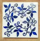 Marble Corner Table Top Lapis Lazuli Stone Inlay Work Coffee Table for Cafeteria