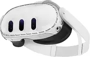 Plastic Protective Shell Cover for Meta Quest 3, Accessories for VR Headset Quest 3 - Frosted Clear