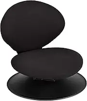Norwood Commercial Furniture - NOR-ENI225BK-SO 360-Degree Swivel Padded Floor Chair with Back Rest for Teachers, Students, and Gamers, Black