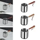 Small Saucepan with Wooden Handle Cookware Butter Warmer Mini Soup Pot for RV